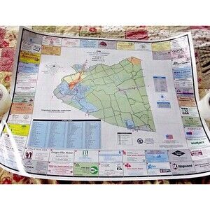 West Earl PA Map Township 1998 Pennsylvania Ads Roads History Wall Laminated